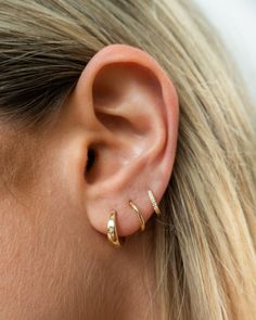 The 14K Classique Pave Huggies-9mm are the third huggies in the stack Jewelry Classic, Huggie Earrings, Huggie Hoop Earrings, Single Earring, Online Earrings, Rose Gold Earrings, Huggies Earrings, White Diamonds, The Ear