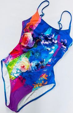 Gottex  impressionism  One Piece Swimsuit - forENVY Blue Swimwear With Vibrant Print, Blue Vibrant Print Swimwear, Multicolor Bold Print Swimwear For Swimming, Vibrant Blue Printed Swimwear, Multicolor Floral Print Stretch Swimwear, Patterned Printed Swimwear, Vibrant Printed Swimwear For The Pool, Vibrant Printed Swimwear For Pool, Multicolor Floral Print Swimwear For Swimming