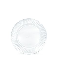 a white paper plate on a white background