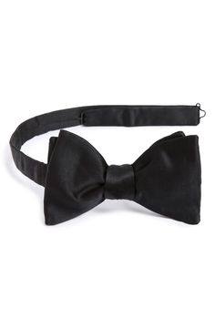 Lustrous silk lends handsome style to a classic bow tie. Style Name:Eton Silk Bow Tie. Style Number: 5060153. Available in stores. Pre-tied Satin Bow For Black Tie Events, Classic Adjustable Bow Ties, Classic Pre-tied Decorative Bow, Pre-tied Decorative Bow Tie For Black Tie Events, Classic Pre-tied Satin Bow Tie, Classic Black Tie Event Bow Tie, Classic Adjustable Bow With Bow Tie Back, Classic Adjustable Bow With Detachable Feature, Elegant Pre-tied Adjustable Bow Tie