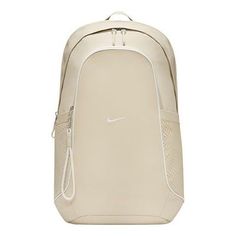 Nike Sportswear Essentials Series Large Capacity Durable Laptop Bag Creamy White Backpack Creamwhite DJ9789-206 (Unisex) Nike Practical Backpack For Everyday Use, Practical Nike Standard Backpack, Practical Nike Backpack For Everyday, Nike Practical Backpack For Outdoor Activities, Nike Functional Backpack For Outdoor Activities, Practical Nike Backpack For Outdoor Activities, Modern Nylon Sports Backpack, Nike Functional Standard Backpack, Functional Nike Standard Backpack