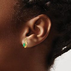 Do you know a special girl who is born in May? These Emerald prong-set stud earrings are the perfect gift for her. A 14k yellow gold and polished jewelry that would make any May-born lady the happiest. Product Specification Birthstone Month (05) May Completeness Complete (all Stones Included) Earring Closure Post & Push Back Earring Type Birthstone Feature Solid Gender Women's Item Weight U/M Gm Jewelry Type Earrings Length 14 Mm Manufacturing Process Casted Material Gold Material Color Yell Born In May, Diamond Dangle Earrings, Special Girl, Emerald Stone, Earring Type, Diamond Drops, Stud Earrings Set, Green Emerald, Fine Jewelry Gift