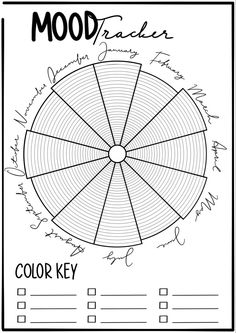 Bullet Journal Mood Tracker Ideas A Year In Color Mood Tracker, Mood Calendar Free Printable, Mood Year Tracker, Year Long Mood Tracker, Blank Tracker Template, Monthly Emotion Tracker, Mood Tracker To Print, Mood Tracker Goodnotes Template