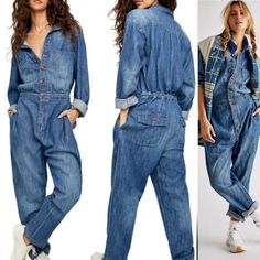 Free People Denim Jumpsuit Button Up Size Small Nwt Questions? Leave A Comment Below! Blue Button-up Overalls For Spring, Denim Blue Cotton Button-up Jumpsuits And Rompers, Blue Denim Jumpsuit With Buttons, Blue Denim Jumpsuit With Buttons For Spring, Casual Blue Overalls With Buttons, Spring Blue Denim Jumpsuit With Buttons, Casual Blue Button-up Denim Jumpsuit, Denim Blue Button-up Jumpsuit For Work, Medium Wash Button-up Jumpsuits And Rompers With Pockets