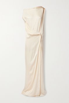 BONDI BORN's 'Ardea' maxi dress is such an elegant choice for summer soirées. It's been locally made in Australia from seersucker using a substantial amount of FSC viscose, a wood-fiber pulp, and has a one-shoulder neckline and draped waist panel. <br><br>This product was Locally Made using Considered Materials. Find out more about NET SUSTAIN <a href="https://www.net-a-porter.com/en-gb/campaigns/net-sustain">here.</a> Bianca Spender Dress, White Kaftan Dress, Winter Runway, White Kaftan, Big Dresses, Fantasy Gowns, Wedding Attire Guest, Satin Midi Dress, Kaftan Dress