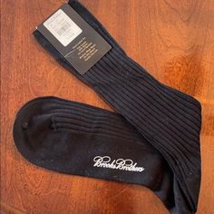 New Pair Of Black Socks Black Fitted Classic Socks, Fitted Comfortable Black Socks, Comfortable Fitted Black Socks, Classic Black Knee-high Socks, Comfortable Black Knee-high Socks For Gifts, Black Cotton Knee-high Socks For Winter, Functional Midweight Black Socks, Black Stretch Cotton Knee-high Socks, Cheap Black Men's Socks