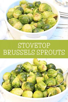 Stovetop Brussels Sprouts ~ Pan-fried Brussels sprouts simmered in a savory and buttery plant-based broth are easy, flavorful, and versatile! Brussel Sprout Pan Fried, Brussel Sprout Recipes On Stove Top, Brussel Sprouts On Stove Top, Whole Brussel Sprout Recipes, Buttery Brussel Sprouts, Stove Top Brussel Sprout Recipes, Stovetop Brussel Sprouts, Steamed Brussel Sprout Recipes, Boiled Brussel Sprout Recipes