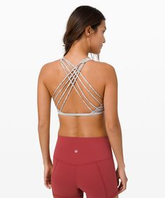 Wild and free. We designed this strappy, open-back, yoga bra with full freedom of movement in mind. Free To Be Bra, B Cup, Low Impact Workout, Yoga Bra, Womens Bras, Wild And Free, Lululemon Women, Personal Shopping, Sport Outfits