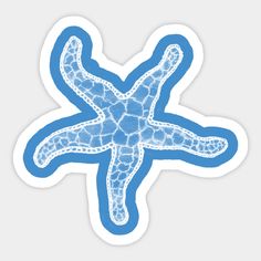 an image of a blue starfish sticker