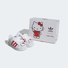 adidas x Hello Kitty Superstar CF I Toddlers (GV8863) Hello Kitty Shoes, Superstar Shoes, Adidas Shoes Superstar, Superstars Shoes, Our Friendship, Adidas X, Plastic Waste, Adidas Online, White Adidas