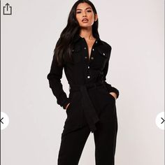 Reposhing This Item I Purchased From @Dmanning89. Loved It, But Ready To Rotate For Something New. Questions? Leave A Comment Below! Missguided Jumpsuit Black, Black Belted Jumpsuits And Rompers For Fall, Pockets Overall Jumpsuit For Night Out, Fitted Black Jumpsuits And Rompers With Pockets, Winter Black Jumpsuits And Rompers With Pockets, Fall Night Out Jumpsuits And Rompers With Pockets, Winter Workwear Long Sleeve Jumpsuits And Rompers, Long Sleeve Overalls For Winter Workwear, Black Jumpsuit