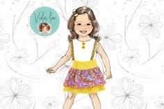 "Mary" Boutique style girls skirt pdf sewing pattern. The skirt is quick & simple to make.  Cute newborn skirt. Perfect baby shower gift! Sweet baby girl skirt, toddler skirt or quick girls party skirt.  * Infants, Toddlers & Girl's Pattern Sizes included: 6m-12m-18m-24m-2-3-4-5-6-7-8-10 * Woven fabrics It has 2 long ruffle layers with a dropped waist & optional Bow. Simple elastic waist for easy fit, no buttons or zippers!   You can make a quick simple skirt with just one layer. ♥ Computer draf Toddler Skirt, Simple Skirt, Twirl Skirt, Girls Skirt, Party Rock, Woven Fabrics, Party Skirt, Boutique Style