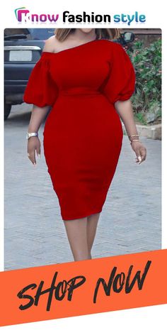 knowfashionstyle Red Casual Elegant Solid Patchwork Fold Asymmetrical Collar One Step Skirt Dresses Red Dinner Dress, Plus Size Red Dress, Curvy Casual Outfits, Plus Size Elegant Dresses, Asymmetrical Collar, Modest Neckline, African Print Dress Ankara, Dinner Dress Classy, Red Dresses Classy