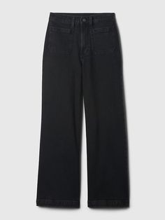 Gap Bottoms With Five Pockets For Fall, Casual Full Length Gap Jeans, Casual Full-length Gap Jeans, Gap Casual Jeans, Gap High Waist Jeans For Fall, Gap Casual Full Length Jeans, Gap Wide Leg Flare Jeans, Gap Relaxed Fit Wide Leg Jeans, Fall Gap Jeans