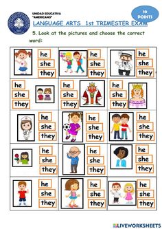 an english language worksheet with pictures and words to help students learn how to use them