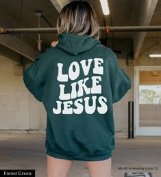 "Christian Hoodie 👉 QUICK FACTS 👈 50% cotton/ 50% polyester fabric blend Runs true to size. If you would like an oversized fit, be sure to order 1-3 sizes up. 👉HOW TO ORDER:👈 1. Please, Check and Review all Photos. 2. Select Your Size and Color from drop down menus. 3. Choose Your Quantity as much as you want. 4. Click \"Add To Cart\". For multiple items go back to the listing and repeat the steps. 👉Sizing Chart 👈 Use the sizing chart to understand the measurement of our Hoodies. 👉Care In Hoodies Trendy, Christian Shirts Designs, Christian Hoodies, Love Like Jesus, Faith Clothing, Hoodie Aesthetic, Aesthetic Hoodie, Christian Sweatshirt, Cute Preppy Outfits