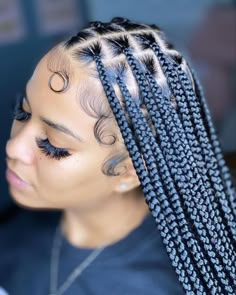 Color — off black  length— 26 inches  fit all head made on full lace knotless braids medium size knotless braids Knotless Braids, Hairstyles Braids, Box Braids Hairstyles