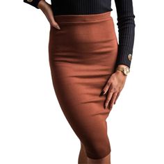 Brown High Waisted Bodycon Pencil Skirt Brown High Waist Stretch Mini Skirt, Brown Stretch High Waist Mini Skirt, High Waist Lined Pencil Skirt For Fall, Trendy Stretch Skirt For Workwear, Trendy Midi-length Pencil Skirt, High Waist Relaxed Pencil Skirt For Fall, Casual High Waist Bodycon Skirt, Casual Bodycon Skirt For Work, Trendy Knee-length Pencil Skirt For Work