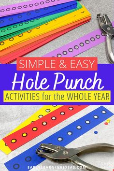 simple and easy hole punch activities for the whole year