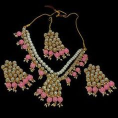 Gold Rodium Polish Gold, Pink and Majenta color Necklace in Copper studded with Austrian diamond, Kundan Luxury Pink Kundan Necklaces, Engagement Reception, Reception Lehenga, Color Necklace, Metal Necklace, Waist Chain, Copper Metal, Metal Necklaces, Accessories Necklace