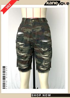 Plus Size Summer Camou Print Tight Denim Shorts Casual Ripped Camouflage Bottoms, Trendy Camouflage Cotton Shorts, Trendy Camouflage Jeans For Spring, Spring Camouflage Denim Jeans, Fitted Denim Knee Shorts, Tight Denim Shorts, Dresses Club, Plus Size Summer, Club Dresses