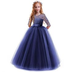 Design: Elegant flower girls dresses for weddings lace half sleeve princess formal long maxi evening prom ball gown birthday party full length dress for kids junior girls, floral lace, hidden back zipper closure, featuring beautiful design. Your little princess will be thrilled with this gorgeous floral lace bow layered tulle tutu dress.  Features: Cute child toddler long prom dresses for girls. O neck, high-waisted design, half sleeves, floor length, hollow out floral lace spliced, back zipper, a bow bow-knot decor at waist, hidden back zipper closure. Little/big girls maxi summer dresses tutu skirt sleeveless clothes for girls.  High Quality Material: Polyester+Cotton, beautiful and gorgeous design, high quality material, comfortable to wear. This princess floral lace chiffon floor lengt Toddler Pageant Dresses, Lace Dress For Kids, Elegant Flower Girl Dress, Girls Birthday Party Dress, Formal Ball Gown, Girls Lace Dress, Prom Girl Dresses, Ball Gowns Princess, Girls Pageant Dresses