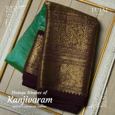 I cannot just describe how badly I want this saree... Kanjeevaram Sarees Silk, Green Kanjivaram Saree Silk, Tulsi Silks, Kanjivaram Sarees Silk, Dhakai Jamdani Saree, Silk Saree Kanchipuram, Wedding Saree Collection, Kanjivaram Silk Saree, Indian Saree Blouse