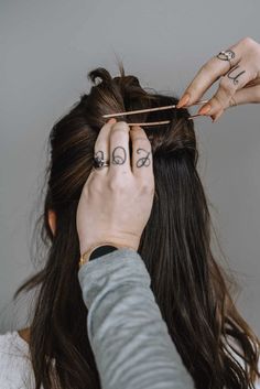 Hair Pin Hairstyle Ideas - how to use a hair pin #hairstyle Kristin Ess hair pin