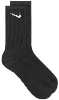 Black Cotton Sporty Socks, Black Sporty Socks, Casual Breathable Nike Socks, Casual Nike Breathable Socks, Nike Casual Breathable Socks, Casual Black Sports Socks, Embroidered Socks, Nike Socks, Crew Sock