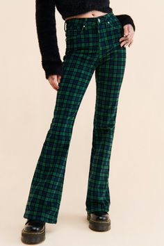 Rent Plaid Corduroy Flare Pants from Nuuly. Pick 6 items for $98/month. Free shipping + returns. Corduroy Flare Pants, People Together, Premium Denim, Flare Pants, Casual Pants, Eco Friendly, Plaid, Free Shipping, Pants