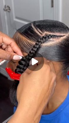 Ladys Hair Styles, Twist Updo Hairstyles Black Hair, Ponytail Hairstyles Braids Black, 2 Ponytails Half Up Half Down Braids, Two Ponytails With Braids Natural Hair, Crown Braided Hairstyles, Braid Across Front Of Hair Into Ponytail, Braided Pony Hairstyles For Black Women, Two Long Braided Ponytails