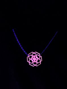 With a touch of silver and a splash of vibrant color, this necklace with 3D printed geometric flower pendant adds just the right wink of uniqueness to any look! (And just wait until you see it glow under blacklight!) This pendant necklace is printed with TPU filament, a flexible, translucent plastic, and printed on an Anet AM8 3D printer. The fine lines--each one less than a quarter of a millimeter thick--that make up each layer adds a dimension that makes them almost shimmer in light. And this Luminous Jewelry For Gift, Luminous Pendant Necklace For Gift, Neon Luminous Jewelry For Gift, Geometric Pink Jewelry For Gifts, Geometric Pink Jewelry For Gift, Pink Geometric Jewelry For Gifts, Pink Geometric Jewelry For Gift, White Laser-cut Jewelry For Gifts, Black Laser Cut Jewelry As Gift