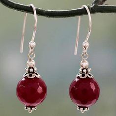 Red Agate Artisan Crafted Sterling Silver Earrings Christmas Jewelry Diy, Jewelry Making Earrings, Earrings Diy, Beaded Earrings Patterns, Homemade Jewelry, Red Agate, Earrings Black, I Love Jewelry, Earring Patterns