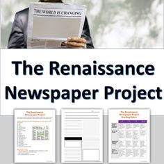 the renaissancece newspaper project is featured in this article, with an image of a man holding