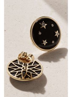 Onyx Earrings Studs, Twinkle Star, Onyx Earrings, Stud Set, Earrings In Gold, Enamel Earrings, Diamond Hoop Earrings, Star Shape, Jewellery And Watches