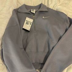 Never Worn New With Tags Purple Nike Xs Outfits With A Sweater, Extra Fits, Vball Shoes, Nike Half Zip, Sweater Zipper, Candle Pedestal, Teen Outfits, Athletic Clothes, Nike Sweaters