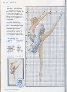 a cross stitch pattern with a ballerina in the middle and an image of a woman's body