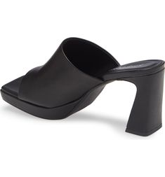 Caviar Platform Slide Sandal | Nordstrom Modern Platform Slide Heels, Black Platform Slides With Flat Heel, Luxury Leather Platform Slides, Leather Chunky Platform Open Toe Slides, Jeffrey Campbell Platform, Platform Slides, Jeffrey Campbell, Wide Straps, Slide Sandals