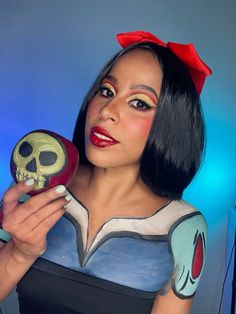 Snow White Halloween makeup Disney Snow White Halloween Makeup, Halloween Makeup Disney, White Halloween Makeup, Snow White Halloween, White Halloween, Halloween Makeup, Snow White, Halloween, Disney