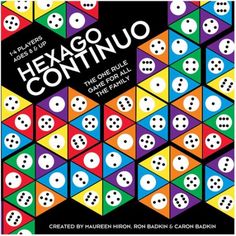 the book cover for hexagono continuo, featuring colorful dices