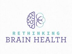 the logo for rethinking brain health, which is designed to look like a human