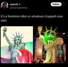 the statue of liberty and lady liberty are on twitter