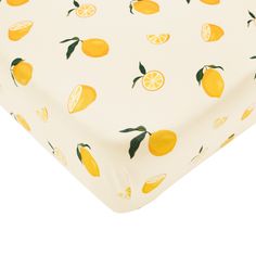 Corner of Kyte Baby Twin Sheet in Lemon Lemon Bedroom Decor, Twin Bed Sheets, Kyte Baby, Baby Crib Sheets, Bamboo Construction, Restorative Sleep, Twin Sheets, Silky Fabric, Twin Mattress