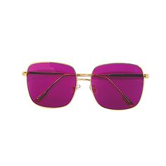 Mine - Purple Square Frame Sunglasses-Sunglasses-Dani Joh-Dani Joh Party Sunglasses With Metal Frame And Glass, Party Sunglasses With Square Metal Frame, Party Sunglasses With Metal Square Frame, Party Square Frame Metal Sunglasses, Pink Sunglasses With Metal Frame, Pink Glass Sunglasses With Metal Frame, Pink Sunglasses With Metal Frame And Glass Lenses, Square Frame Glass Aviator Sunglasses With Tinted Lenses, Spring Party Sunglasses With Metal Frame