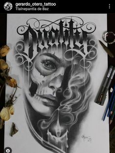 Lion Art Tattoo, Chicanas Tattoo, Chicano Tattoos Sleeve, Skull Girl Tattoo, Girl Face Tattoo, Realistic Tattoo Sleeve, Gangsta Tattoos, Chicano Style Tattoo