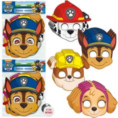 PRICES MAY VARY. Join Skye, Marshall, Chase, and Rubble in celebrating with these Paw Patrol party masks. These officially licensed Paw Patrol party masks for kids party let guests play make believe or show off their favorite character. Includes 2 packs of 8 masks, for a total of 16 Paw Patrol masks. Includes 4 Rubble masks, 4 Chase masks, 4 Marshall masks, and 4 Skye masks. These Paw Patrol party favors or Paw Patrol decorations are convenient to use as goodie bag fillers or table decorations. Paw Patrol Party Games, Paw Patrol Masks, Paw Patrol Favors, Paw Patrol Party Favors, Paw Patrol Party Supplies, Birthday Paw Patrol, Paw Patrol Birthday Decorations, Sibling Birthday Parties, Animal Masks For Kids