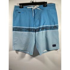 Jack O'neill Board Shorts Men’s Tropical Swim Trunks Striped, Lt Blue,Nwt Blue Cotton Swim Trunks With Pockets, Cotton Beachwear Bottoms For Surfing, Blue Short Surfing Bottoms, Blue Casual Surfing Shorts, Blue Surfing Bottoms For Beach Season, Casual Blue Surfing Shorts, Blue Bottoms For Surfing, Beach Season, Blue Short Bottoms For Surfing, Blue Summer Surfing Bottoms