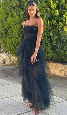 Black Tulle Prom Dress, Prom Dresses Custom, Corset Gown, Looks Pinterest, Elegant Clothes, Mesh Corset, Custom Prom Dress, Custom Size Dresses, Prom Dresses Online