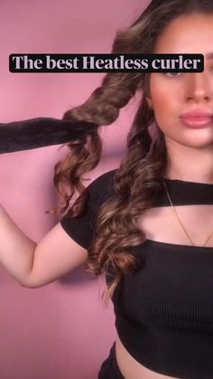 Heat Curls Hairstyles, Hair Curlers Overnight, Curlers For Short Hair, Best Hair Curler, Hair Curler Wand, Curlers For Long Hair, Hair Iron Curls, Heat Curls, Curly Hair Overnight