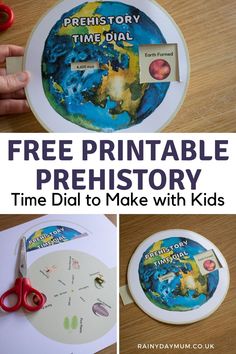 the free printable prehistory for kids to make